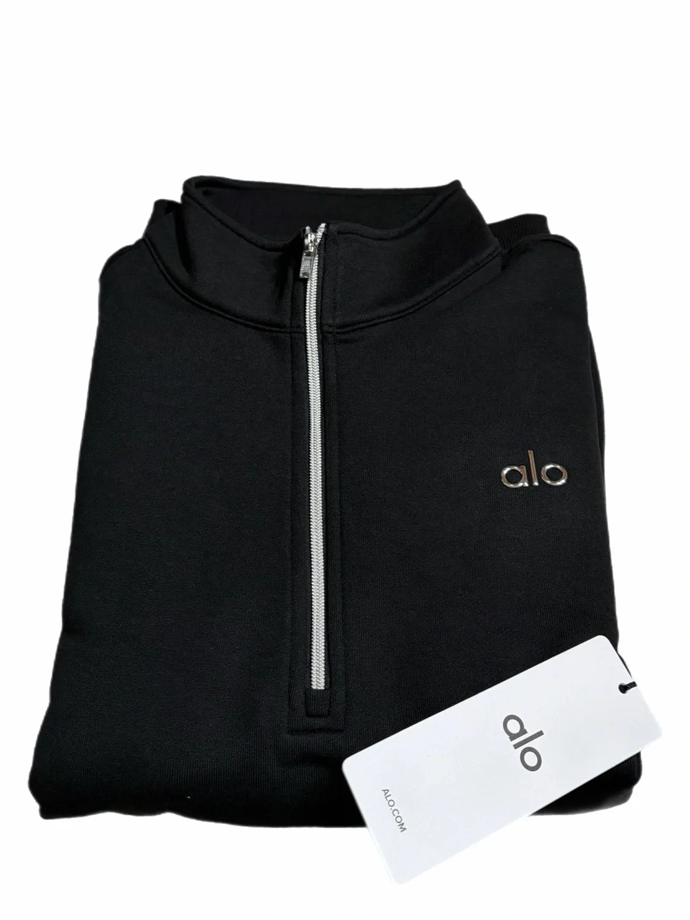 NWT ALO Accolade 1/4 Zip Pullover (Black) Size Large